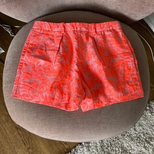 Printed J.Crew Shorts -orange/pink